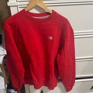 Champion Men's Crewneck Sweater in Bold Red